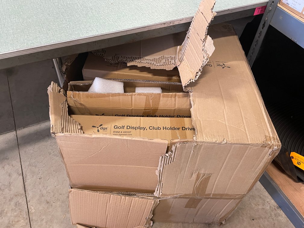 Box of Golf Display Club Holders