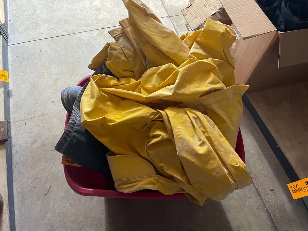 Tote of Rain Protectant Gear
