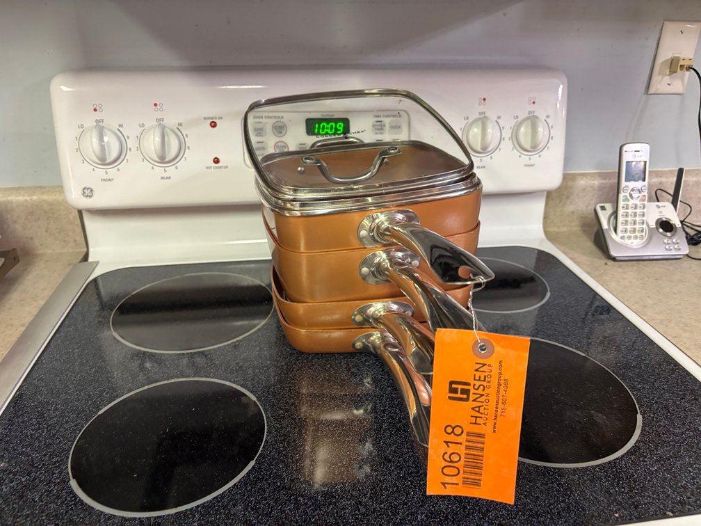 (4) Copper Chef Fry Pans