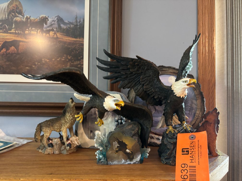 Eagle and Wolf Figurines