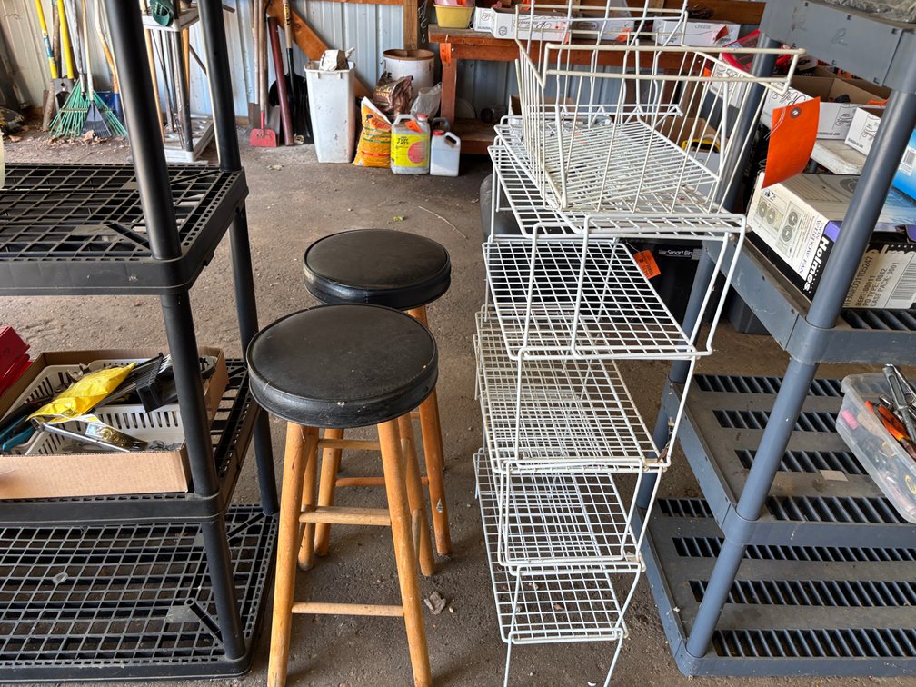 (2) Wood Stools