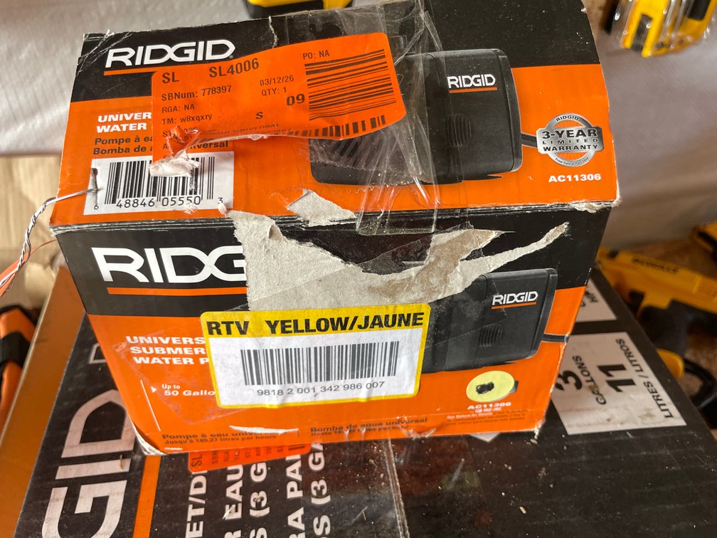 Ridgid Universal Submersible Water Pump (Strum, WI)