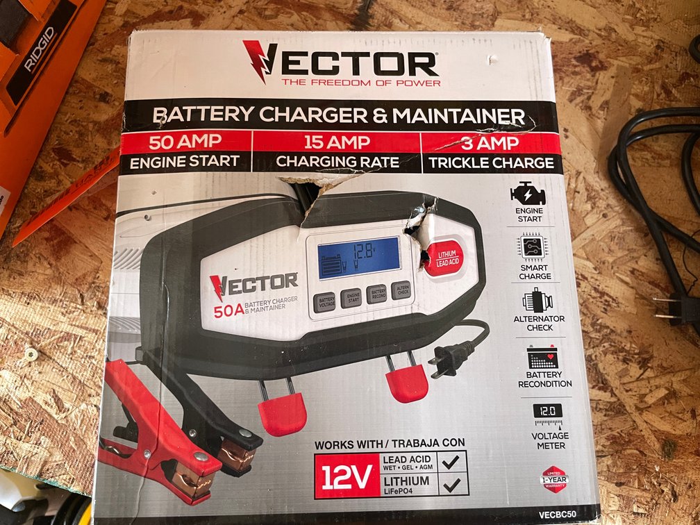 Vector Battery Charger and Maintainer (Strum, WI)