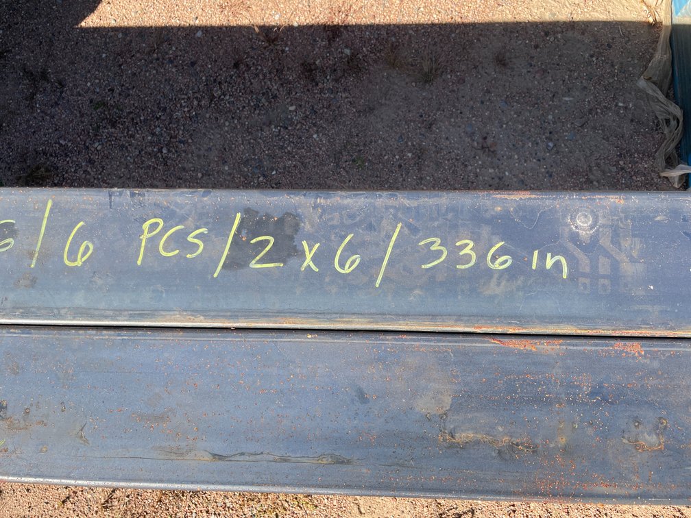 (6) 2" x 6" Steel Tube