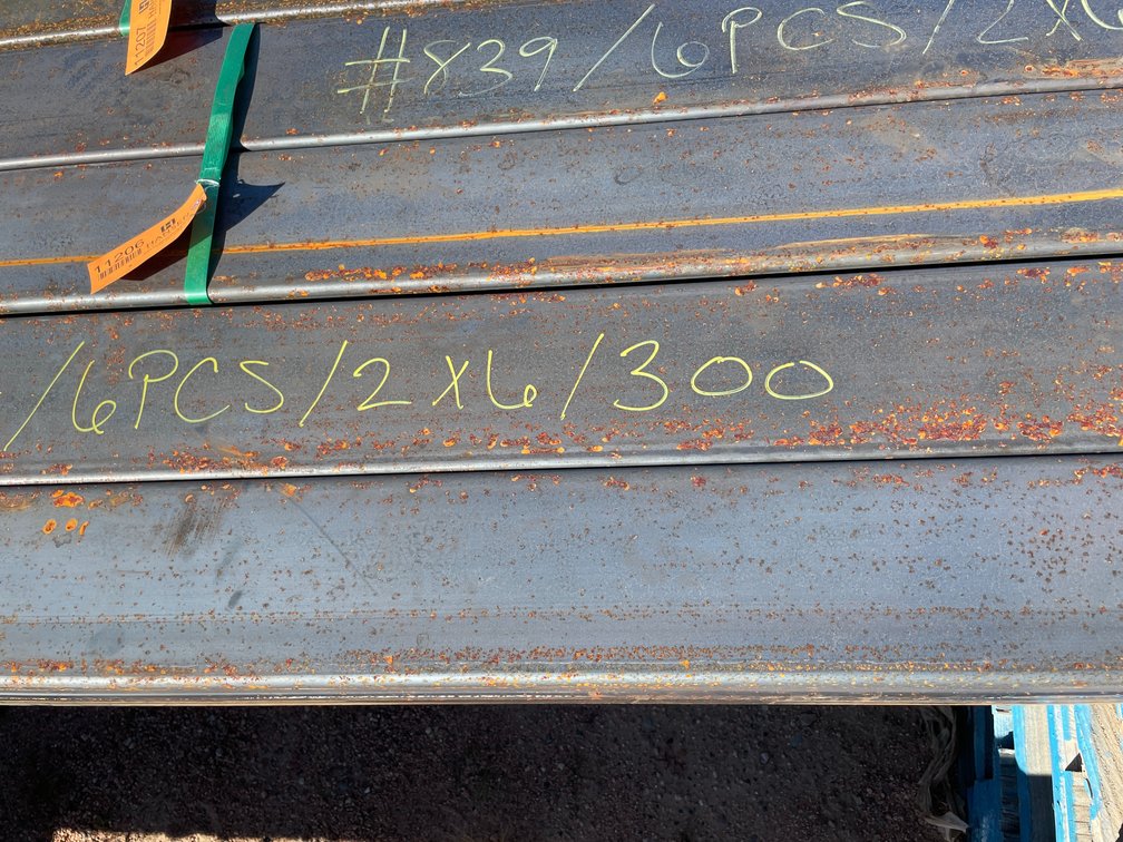 (6) 2" x 6" Steel Tube
