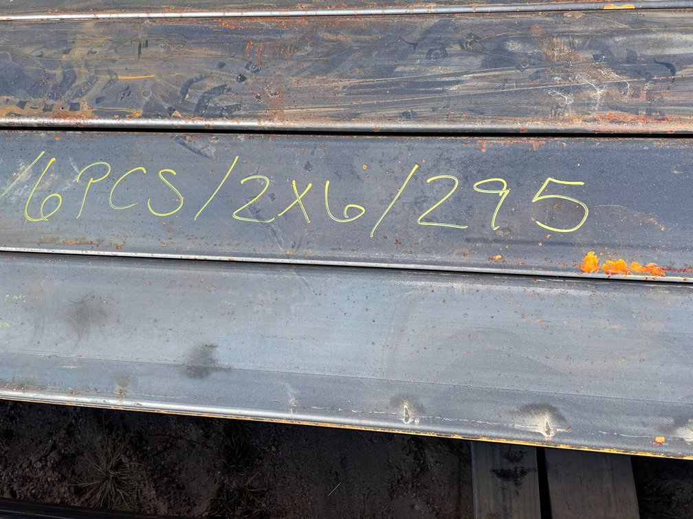 (6) 2" x 6" Steel Tube