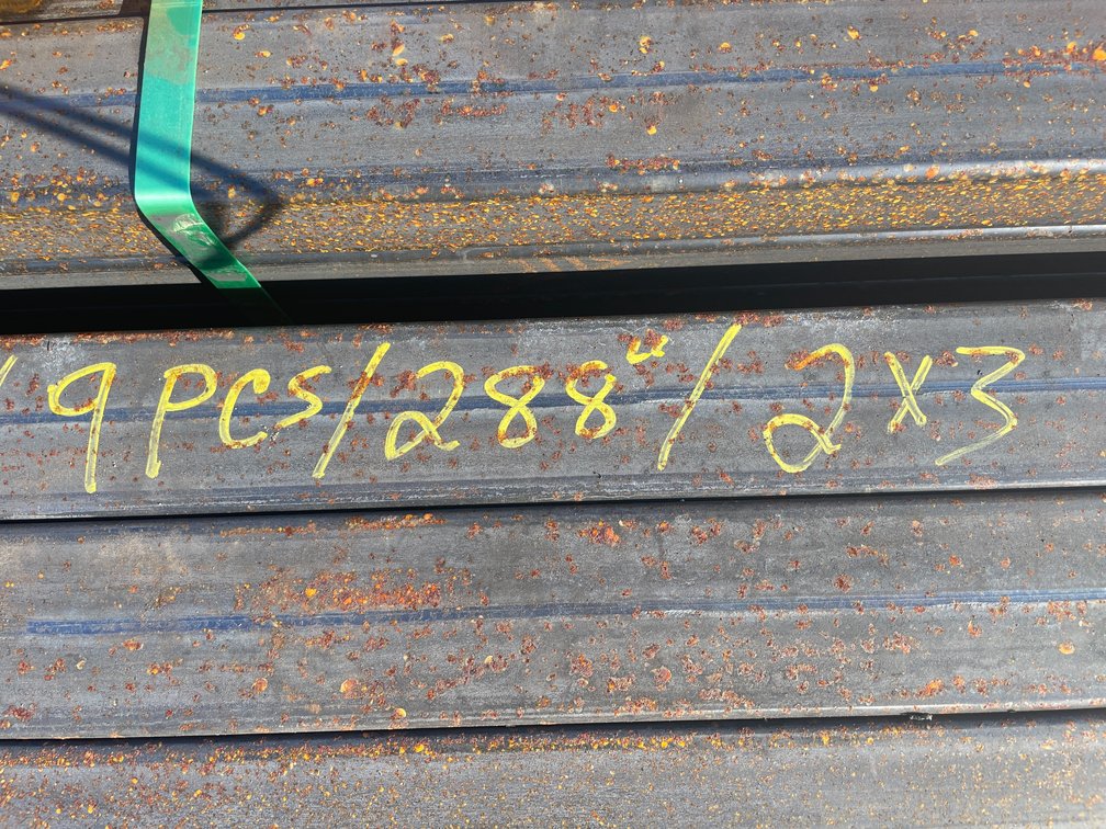 (9) 2" x 3" Steel Tube