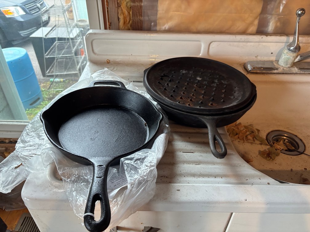 (2) Cast Iron Pans