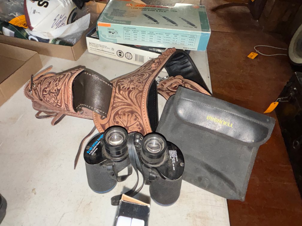 Binoculars and Ammo belt