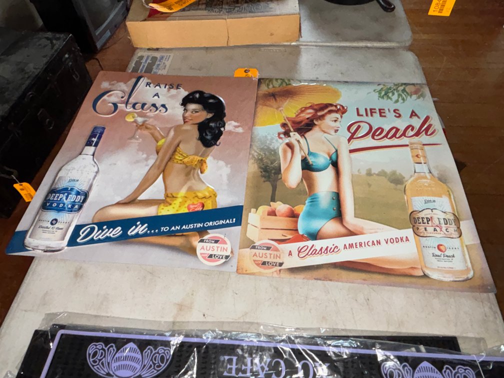 (2) Metal Liquor Signs