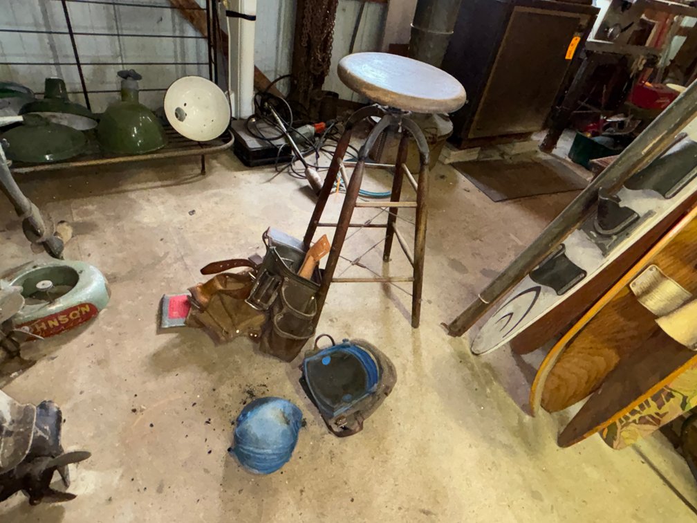 Vintage Stool and Tool Belts