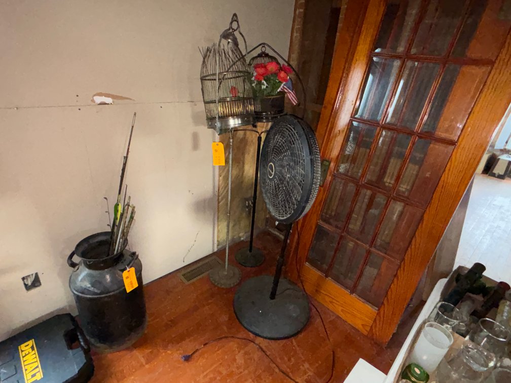 (2) Bird Cages and Fan