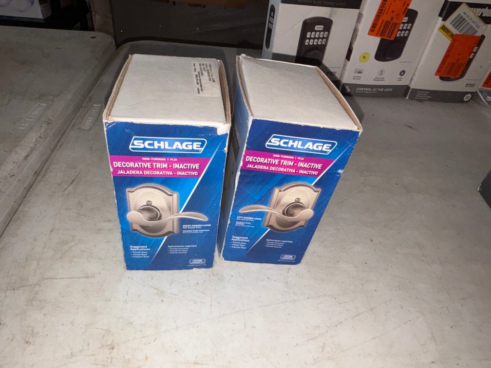 (2) Satin Schlage Door Handles (Strum, WI)
