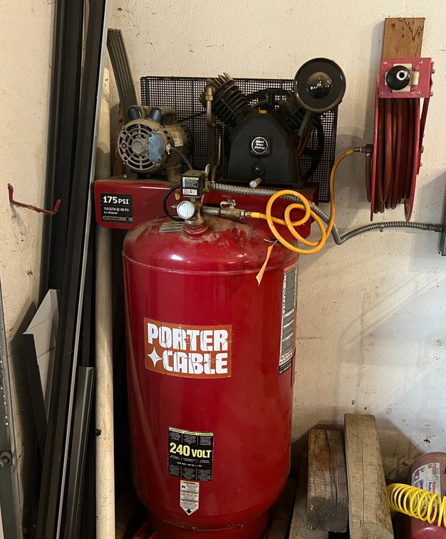Porter Cable 80 Gallon Air Compressor with Hose Reel