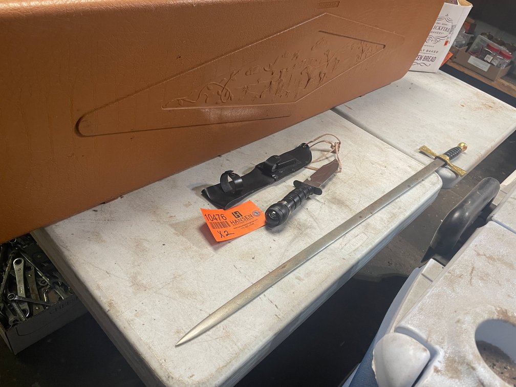 Sword and Survival Knife