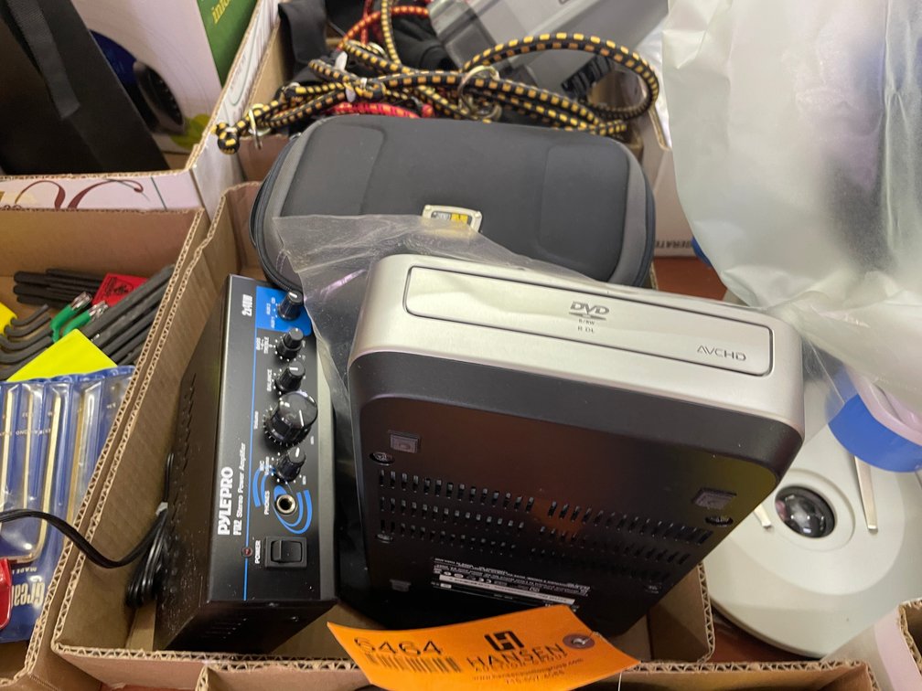 Canon CMOS Video Camera, Pyle Pro Amplifier, and Canon DVD Writer