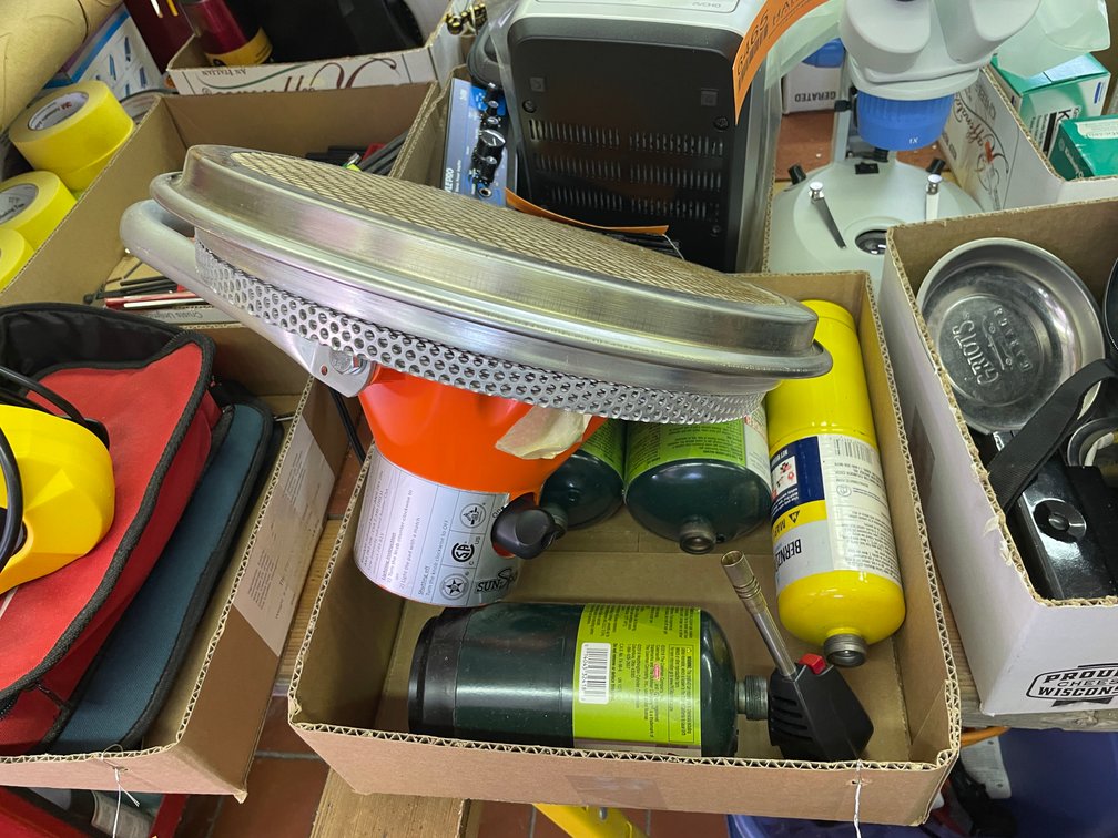 (4) Small Propane Cylinders and (2) Heads