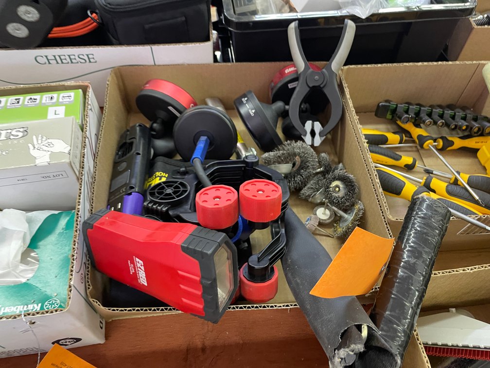 Clamp on Lights and Wire Wheel