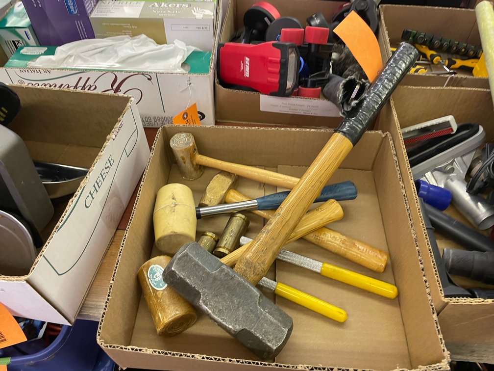 Box of Various Mallets