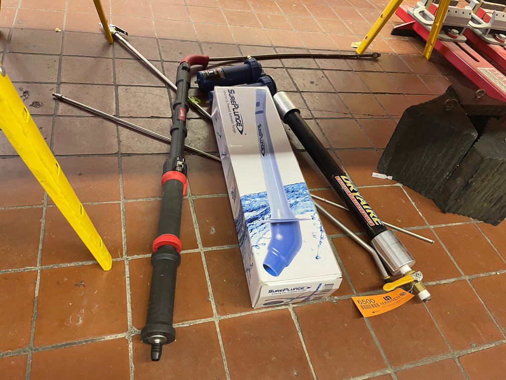 Dryaire Air Drying System, SurePlunge CO2 Plunger, and Milwaukee Power Snake