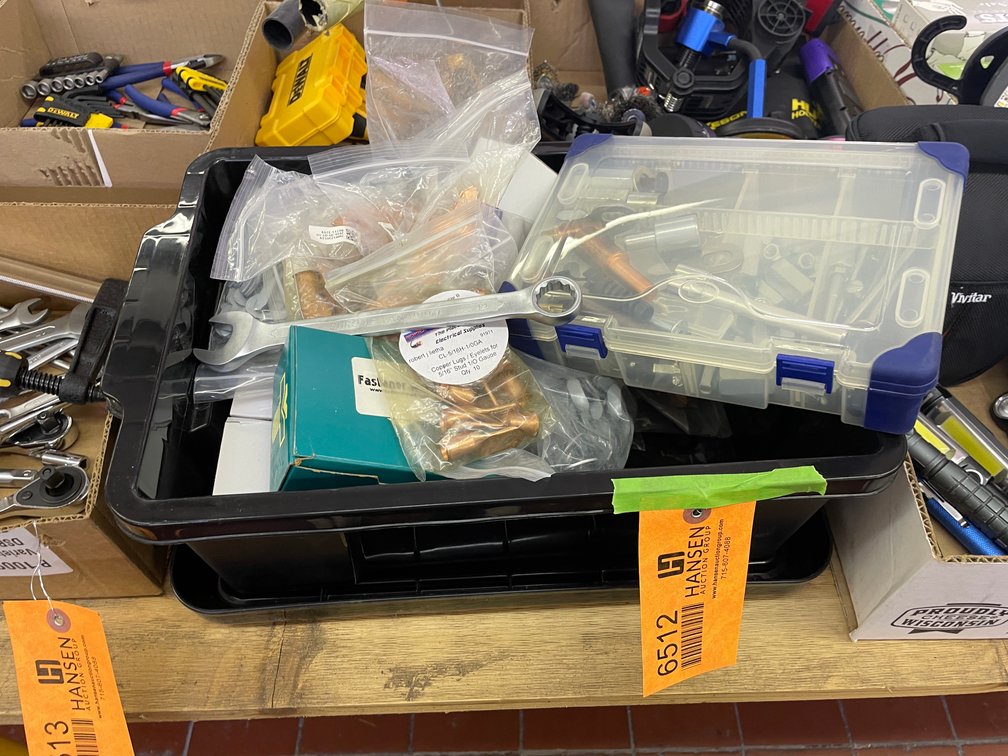 Tote of Copper Lugs and Connectors