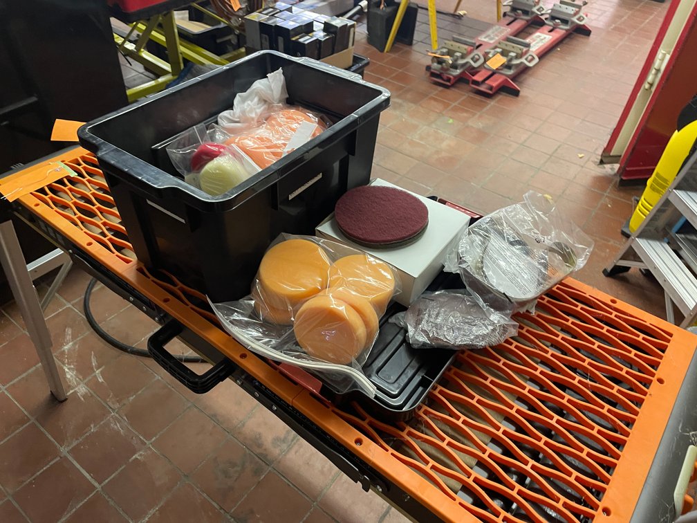 Tote of Buffing Pads