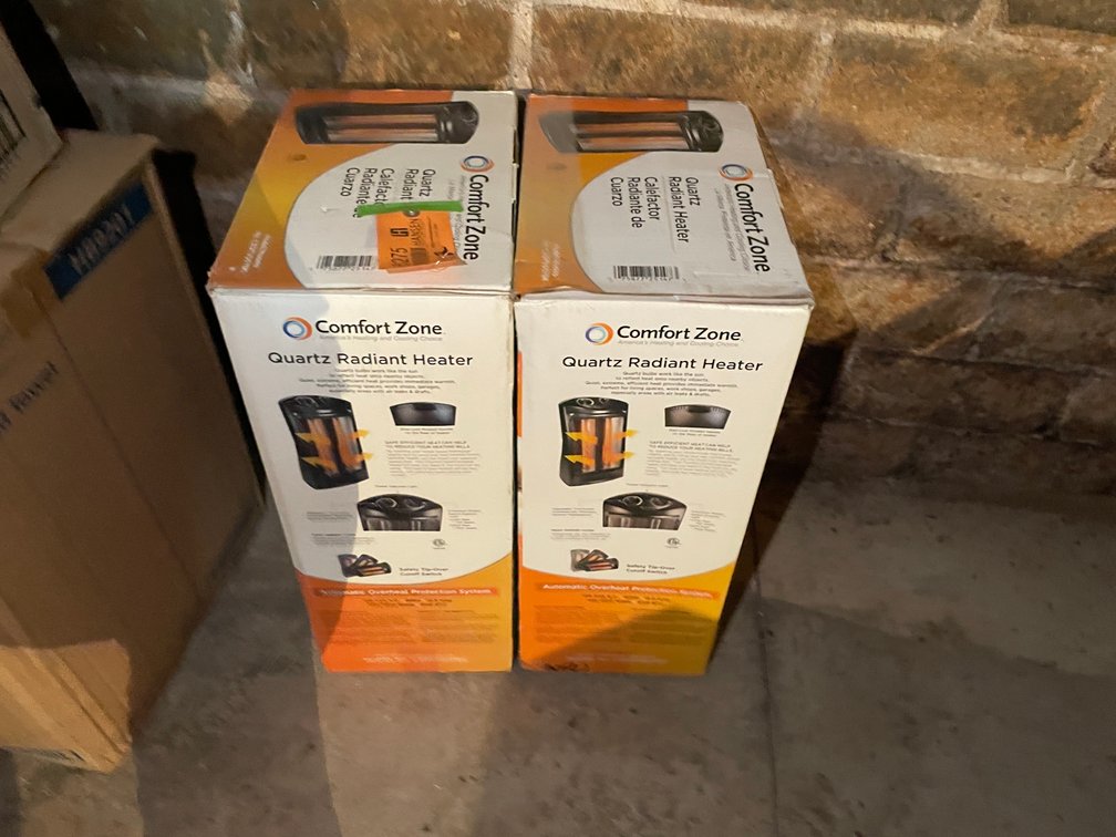 (2) Comfort Zone Quartz Radiant Heaters