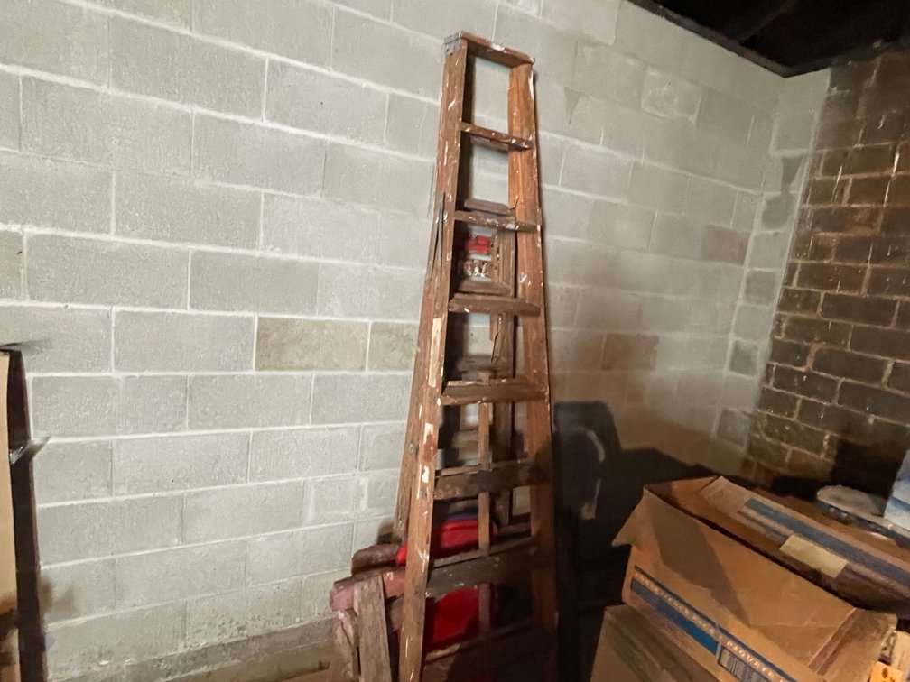 (2) Wood Ladders and Saw Horses