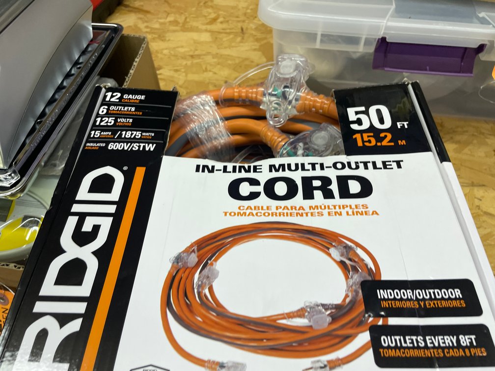 New Ridgid 50' Heavy Duty Extension Cord