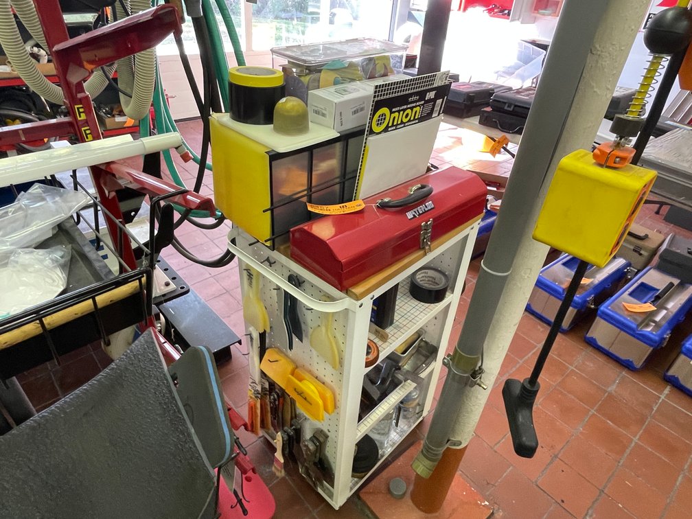 Rolling Work Station with Contents