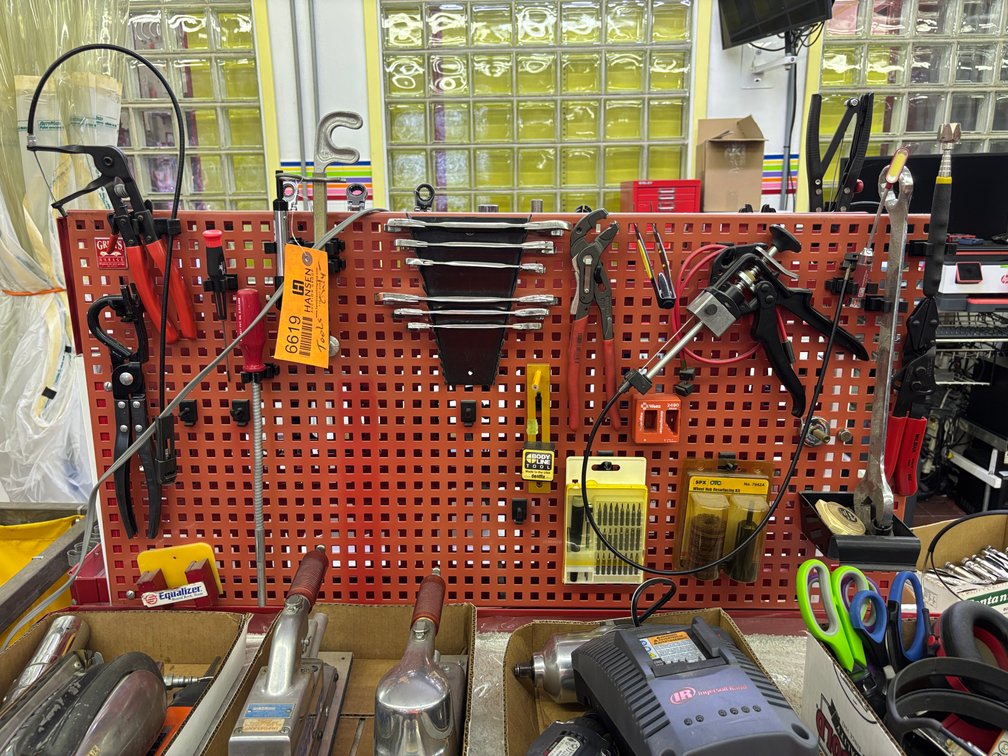 Tools on Pegboard