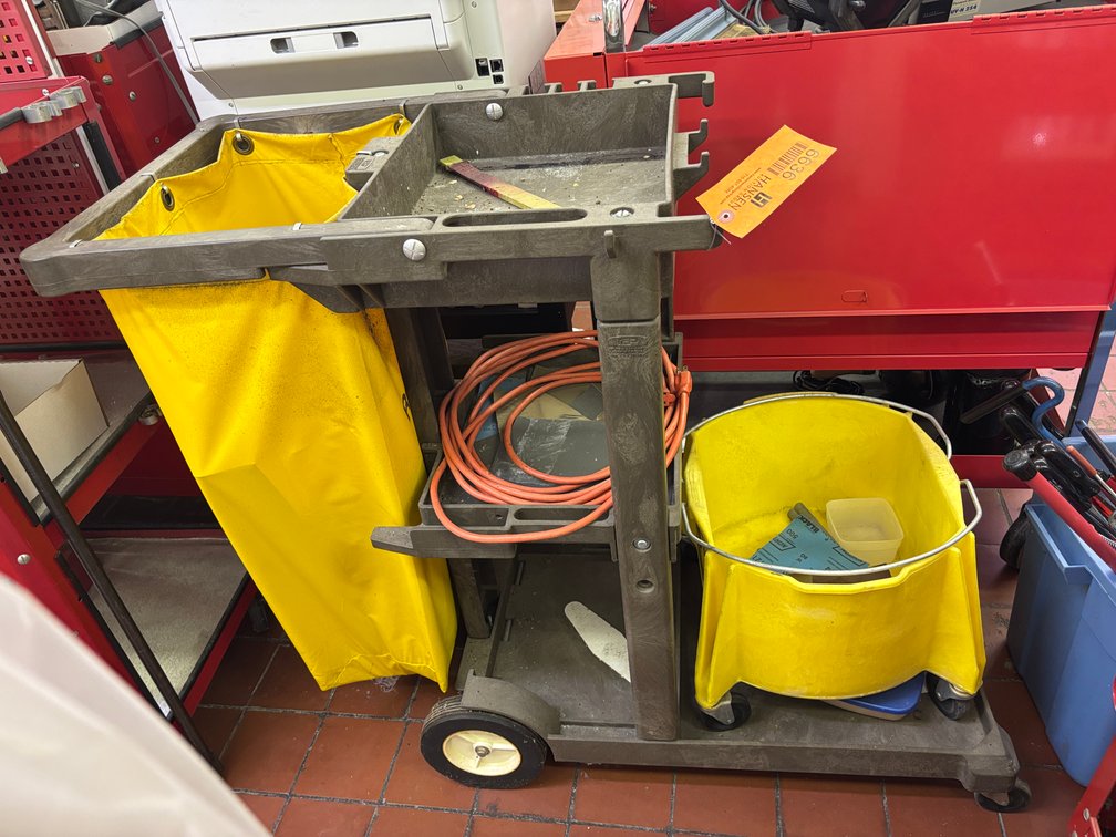 Janitor Cart and Mop Bucket