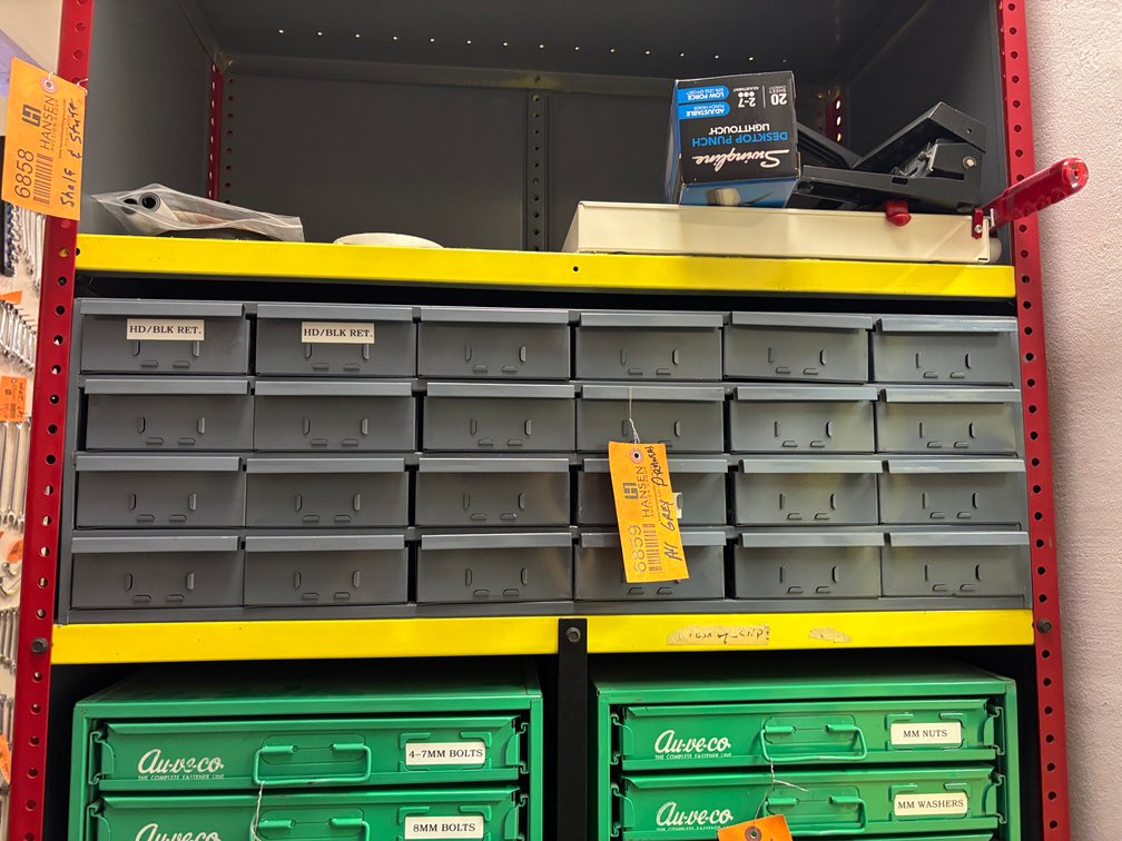 Bolt Bins with Contents