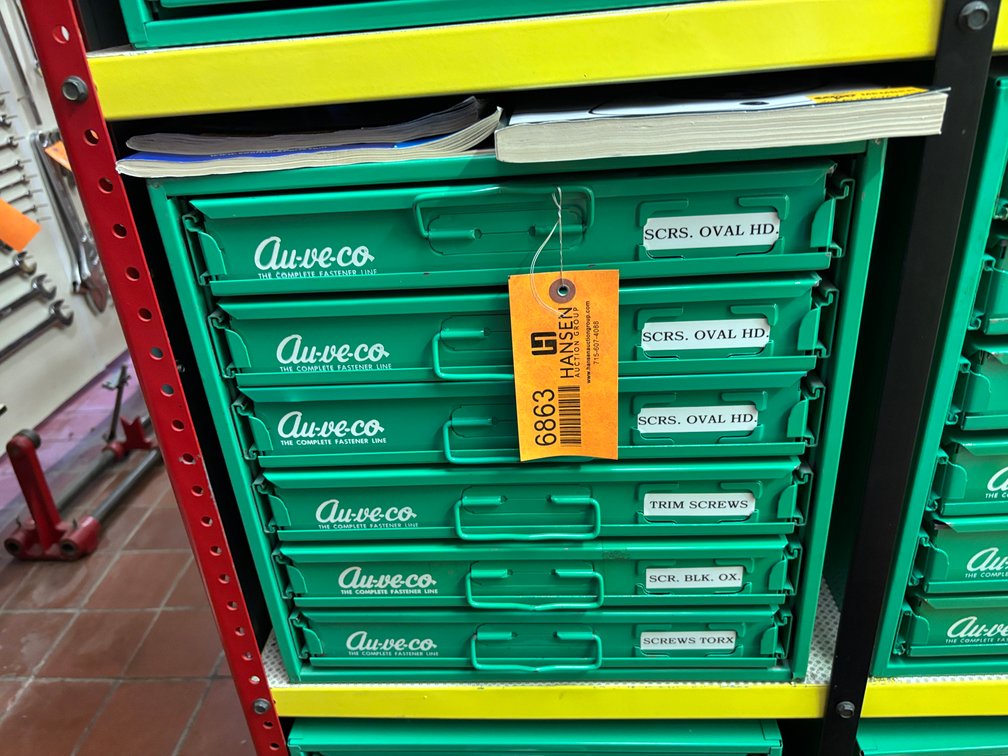 Au-ve-co Part Drawers and Contents