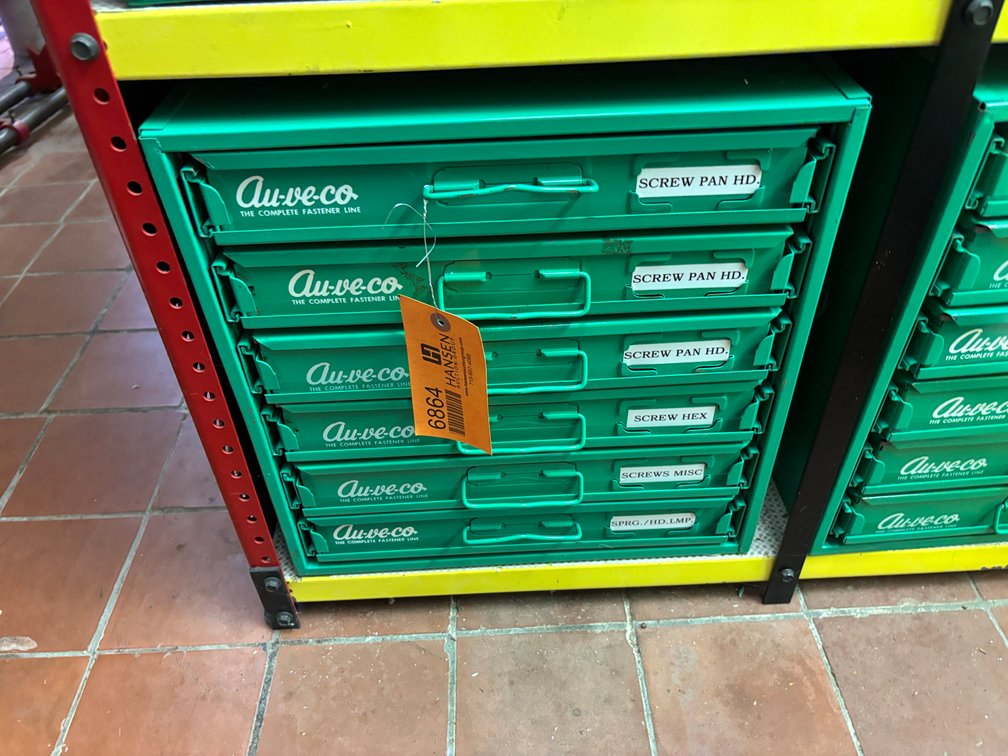 Au-ve-co Part Drawers and Contents