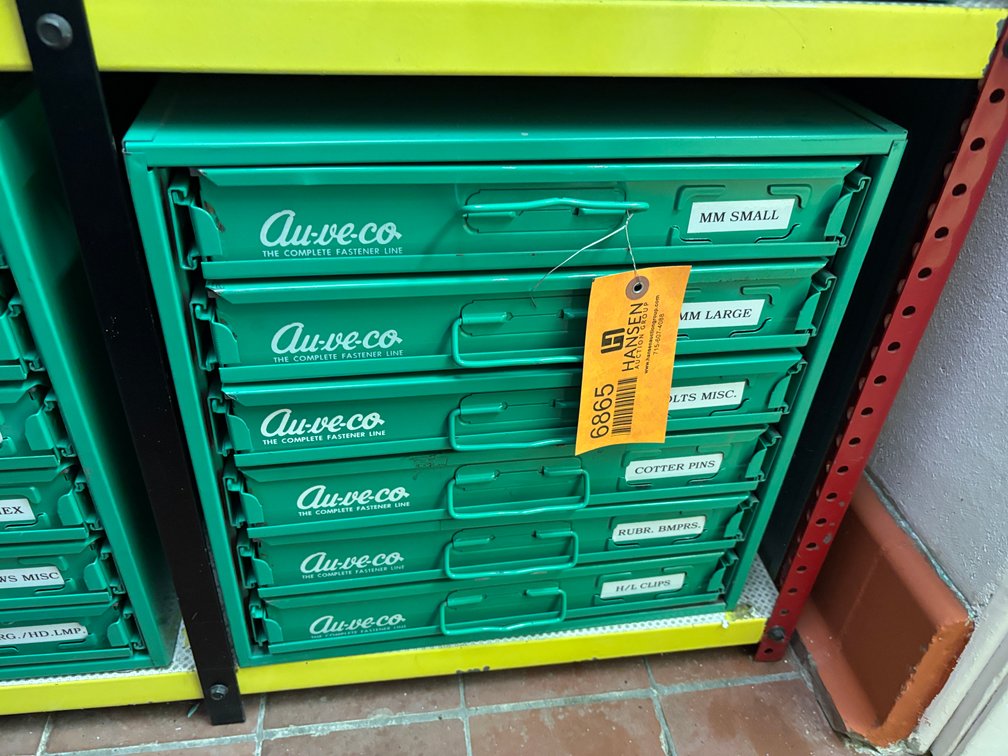 Au-ve-co Part Drawers and Contents