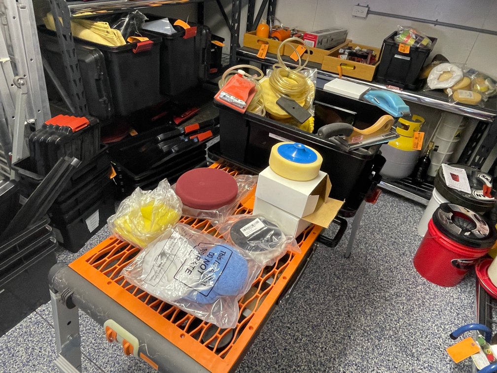 Tote of Buffing Pads