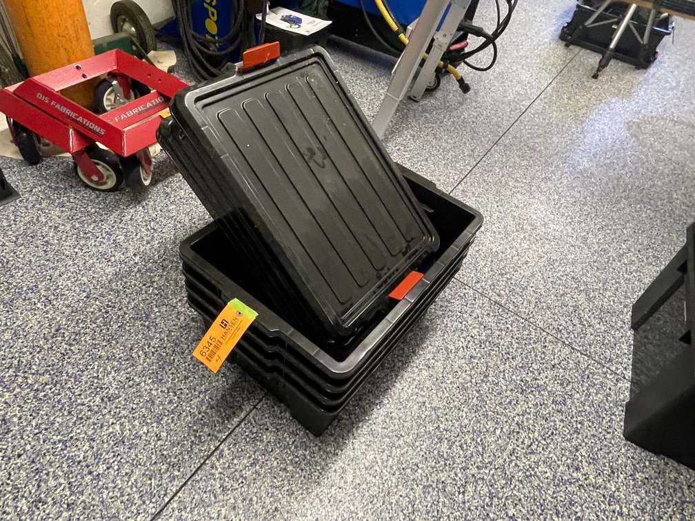 (4) Heavy Duty Totes with Lids