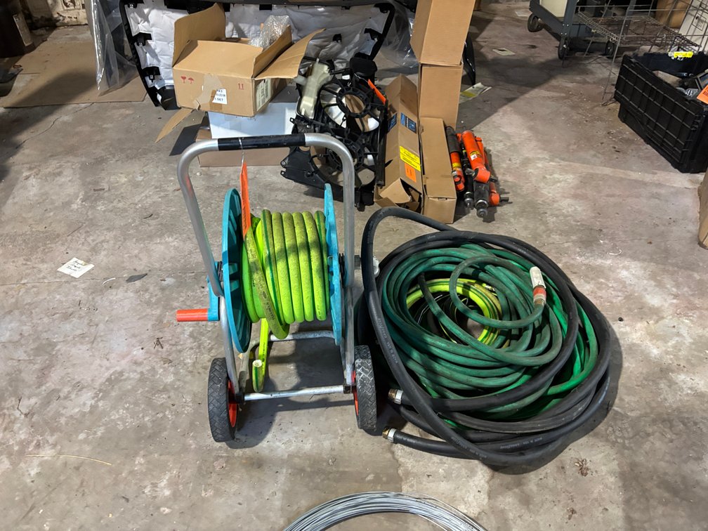 Garden Hose Reel and Hoses