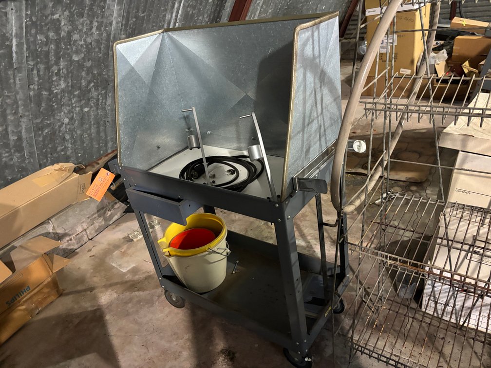 Metal Cart with Contents