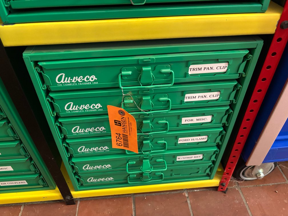 Au-ve-co Part Drawers and Contents