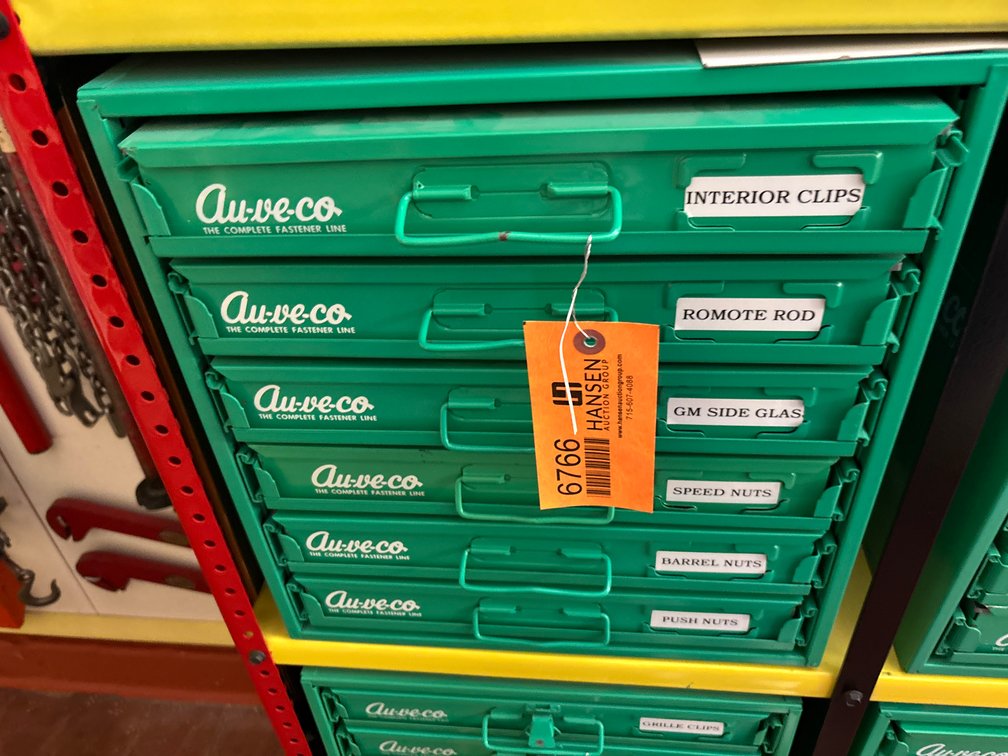 Au-ve-co Part Drawers and Contents