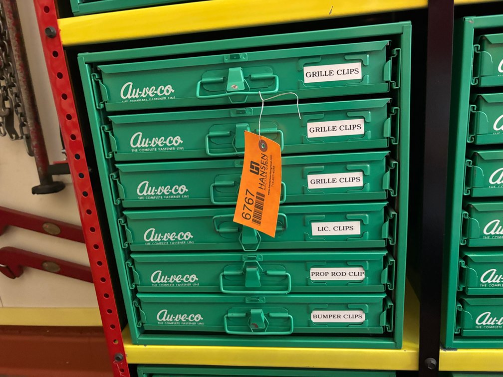 Au-ve-co Part Drawers and Contents