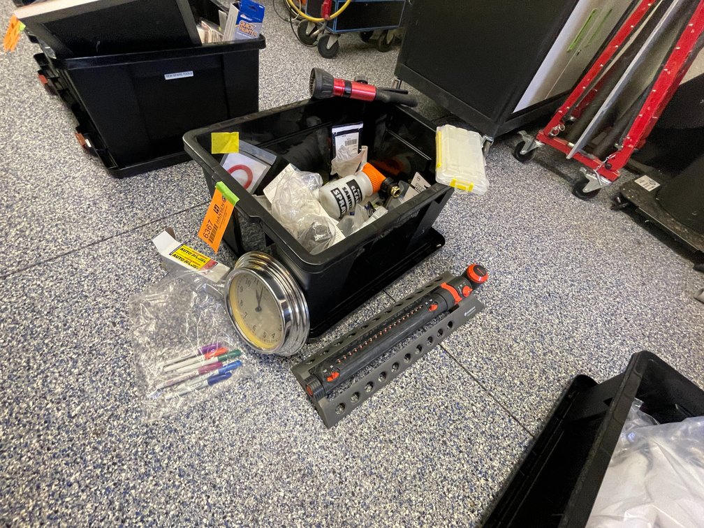 Tote of Garage Items