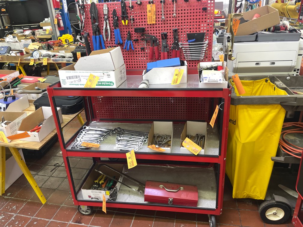 Rolling Cart with Pegboard