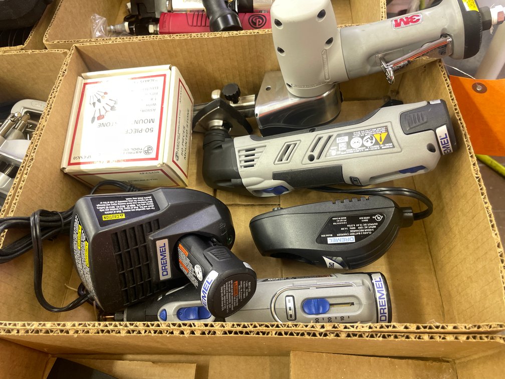 (2) 12V Dremel Tools and 3M Wand Sander