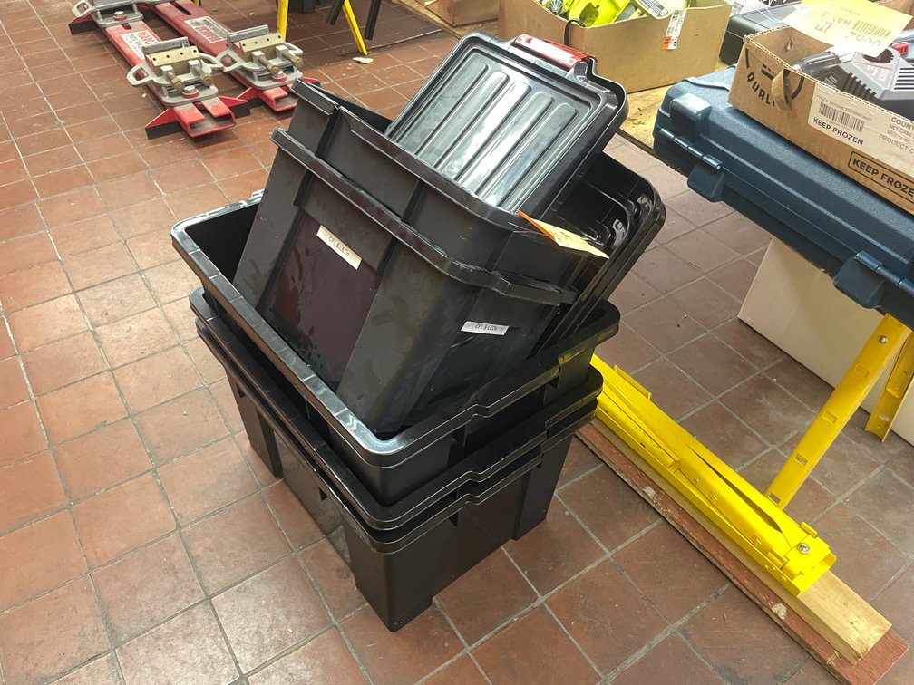 (5) Heavy Duty Totes