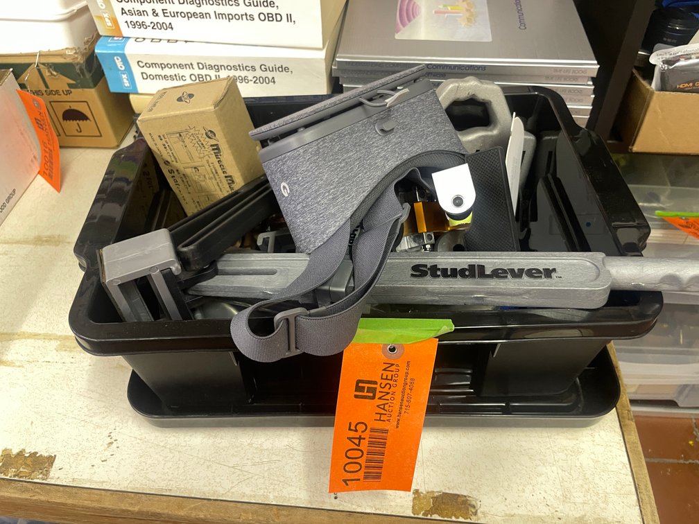 Dent Pulling Tools, Google Goggles, and Hammer-Style Battery Cable and Lug Crimping Tool