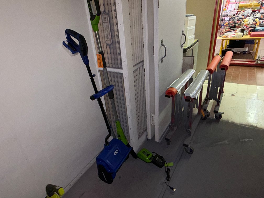 Cordless Pole Saw and Snow Broom