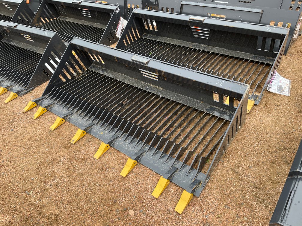 LandHonor 78" Skid Steer Rock Bucket Attachment